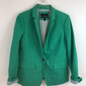 J. Crew Regent Blazer Linen Bright Patina Green 8